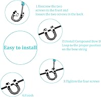 Vista 3 de 2 juegos de Sumind - Alicates de muelle en D para arco compuesto, anillo en D de metal con hebilla de liberación, bucles de agarre