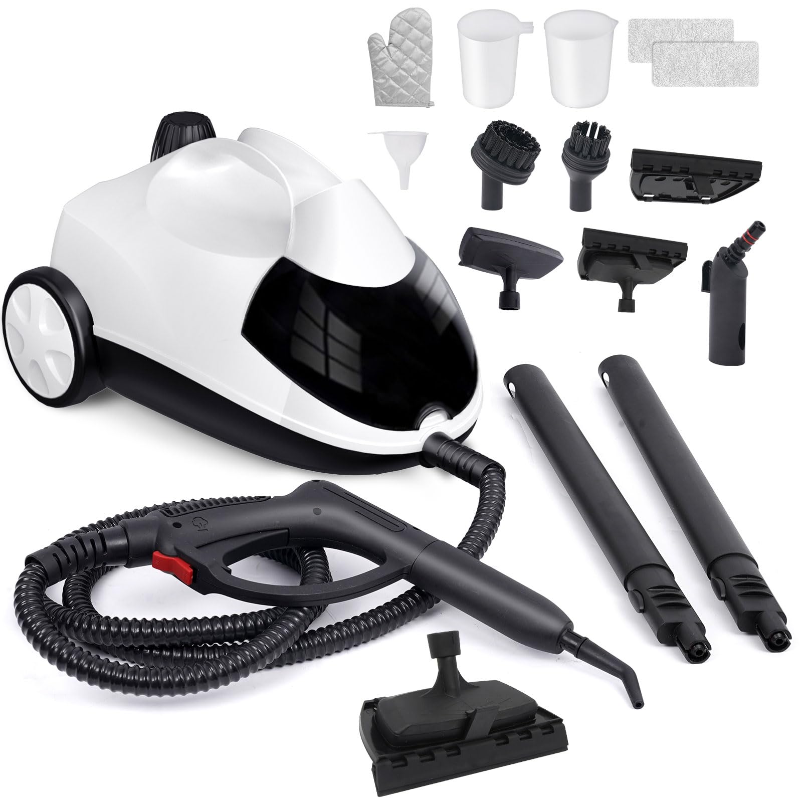 Steam Cleaner 1 5L Steamer for Cleaning Fast Heating 6-in-1 Multi-Surface with 8 Accessories UL499 Certified Portable High
