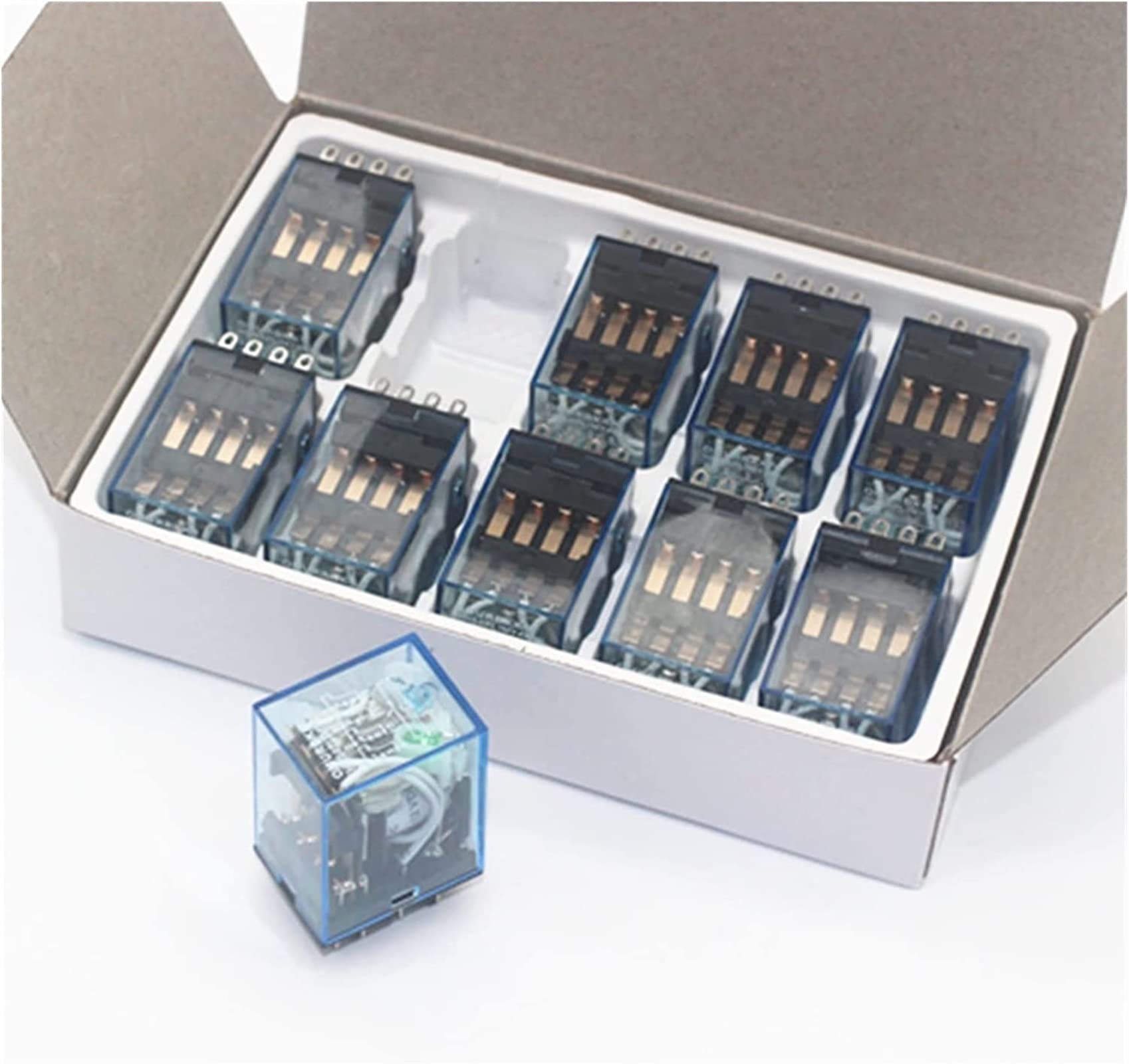 LKPEHTAGN Relay 10pcs MY4NJ Coil AC12V AC24V DC12V DC24V DC36V AC110V AC220V HH54P 5A 220V Miniature Electromagnetic General Purpose