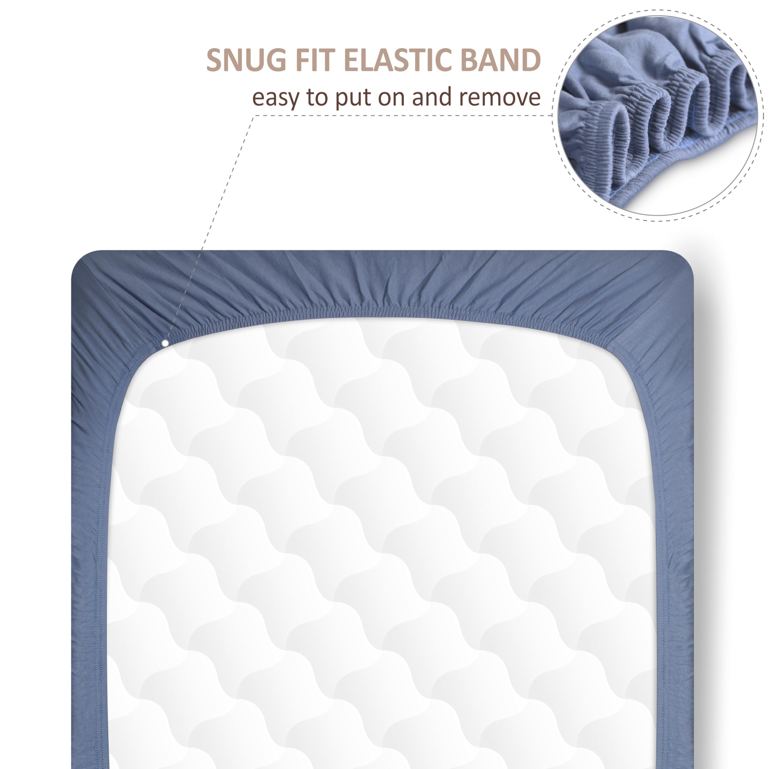 Lenzuolo per culla organico, 100% cotone, lenzuolo standard per culla (132 x 71 cm), lenzuolo con angoli per culla per bimbi e ragazzi neutri, lenzuola per bambini (fiore blu 3D)