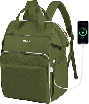Leudes Knitting Bag Backpack, Yarn Storage Organizer Large Crochet Bag Tote Christmas Gift Yarn Holder Case for Carrying Projects, Knitting Needles Upgraded Army Green