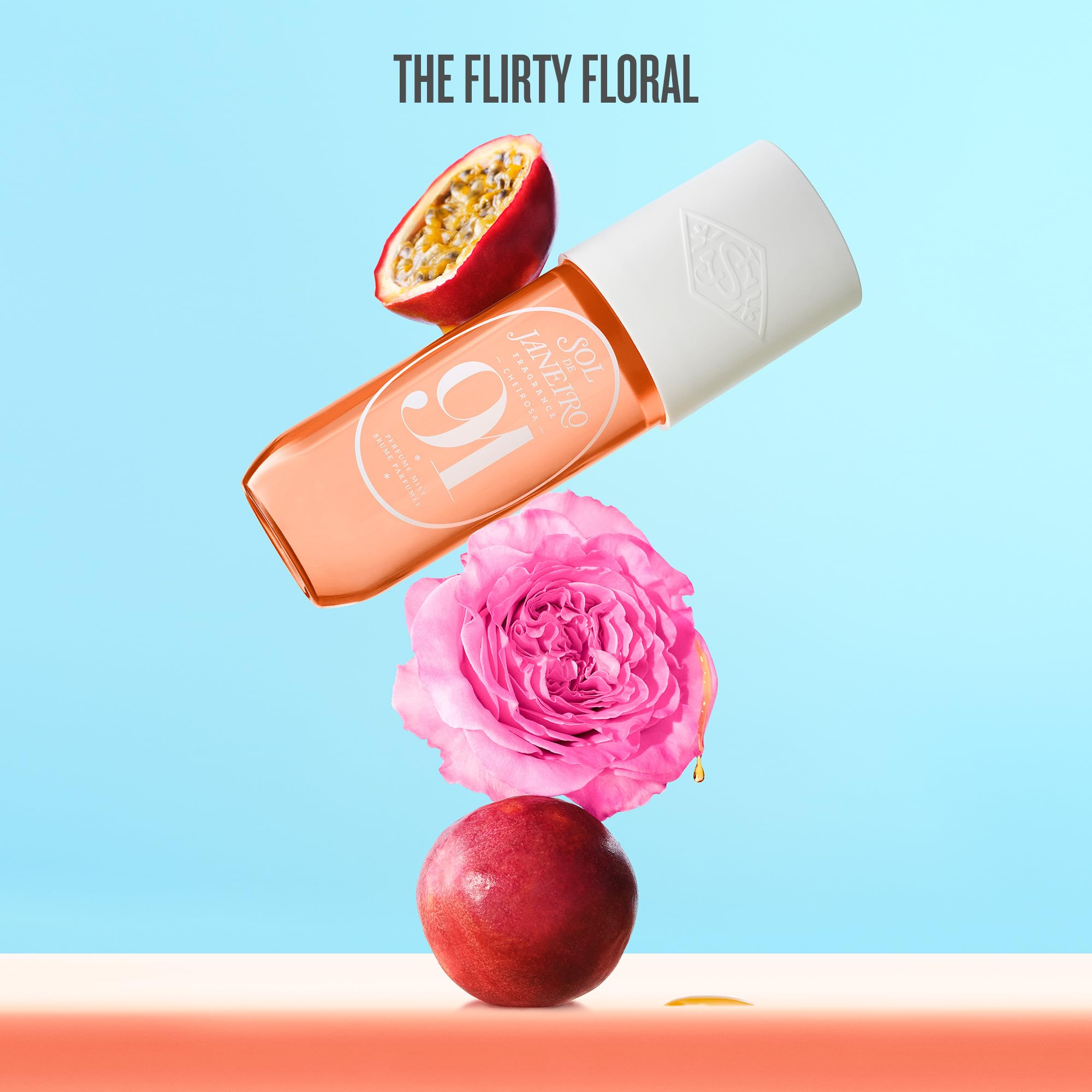 Sol de Janeiro Cheirosa 91 Perfume Mist, Körperspray mit Passionsfrucht, Honigkaramell und Rose, Blumiger Duft, Vegan und Parabenfrei