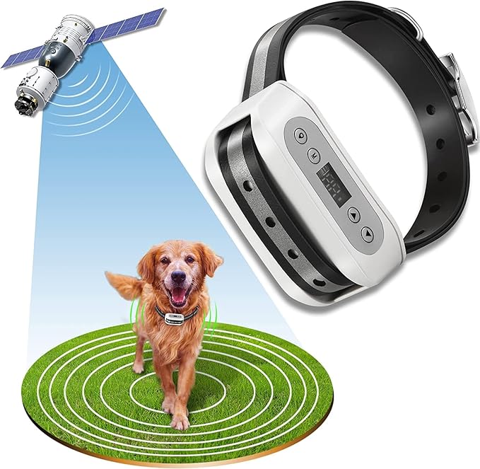 Invenitiah UCATQ GPS Wireless Dog Fence, Electric Dog Fence With GPS Waterproof Pet Containment System Range 992997ft Adjustable Strength For Outdoor Dogs Harmless And Suitable For Most Of Dogs 001 Ipen1659