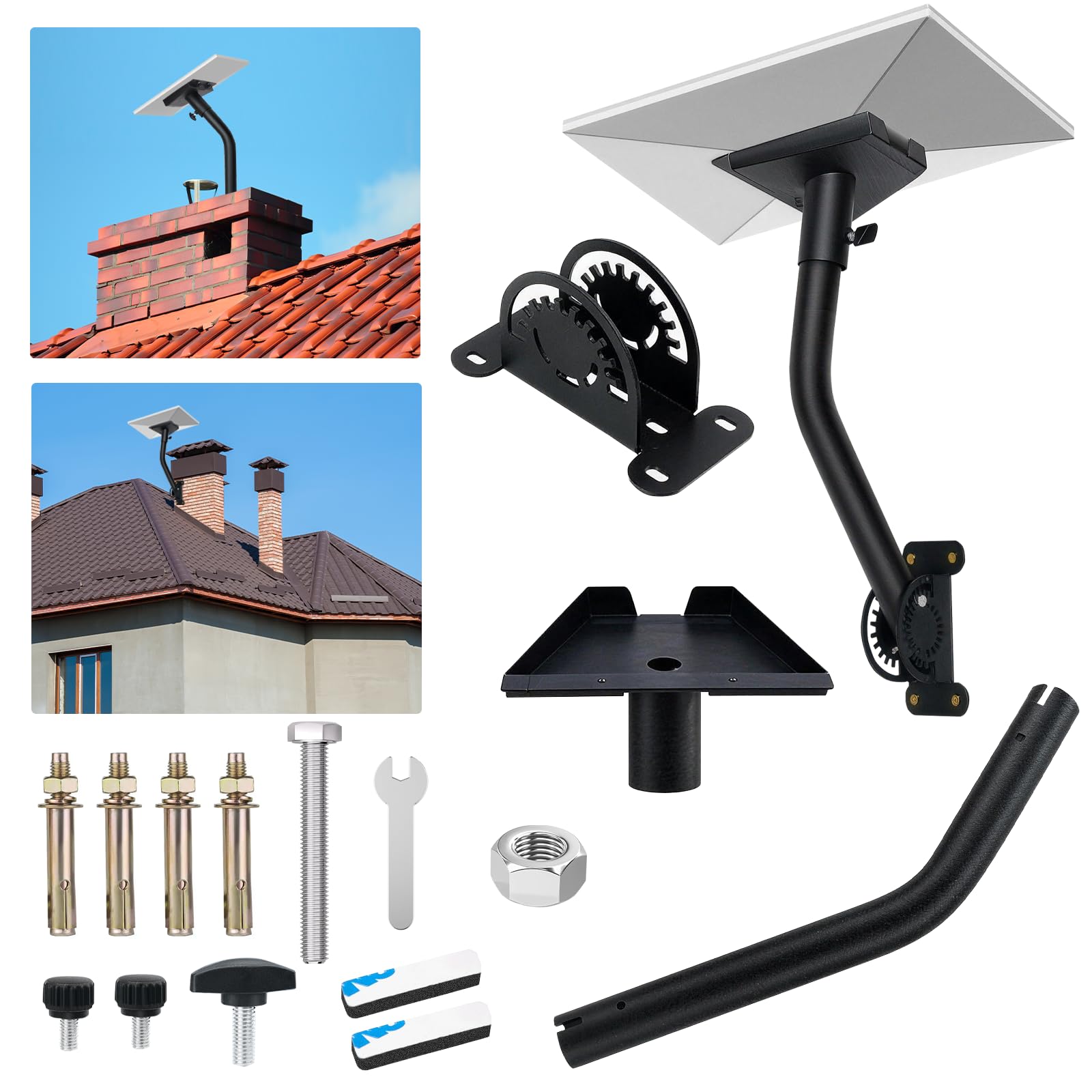 Starlink Gen 3 Supporto, Starlink V3 a 360° orientabile, adattatore per tubo Starlink Gen 3 per kit Internet satellitare Gen3 Starlink, per camper, balconi e pali esistenti
