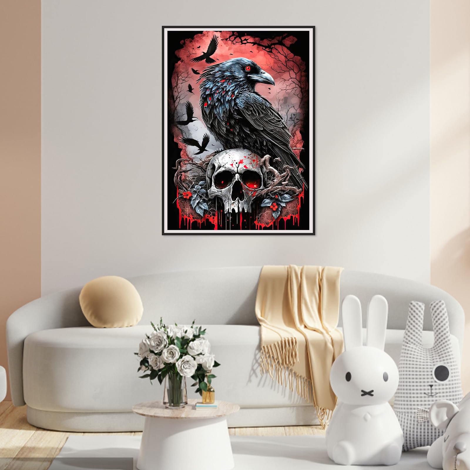 AstraGlam Diamond Painting Halloween Set - 3x 30x40cm Gothic Motive - 5D Diamant Malerei