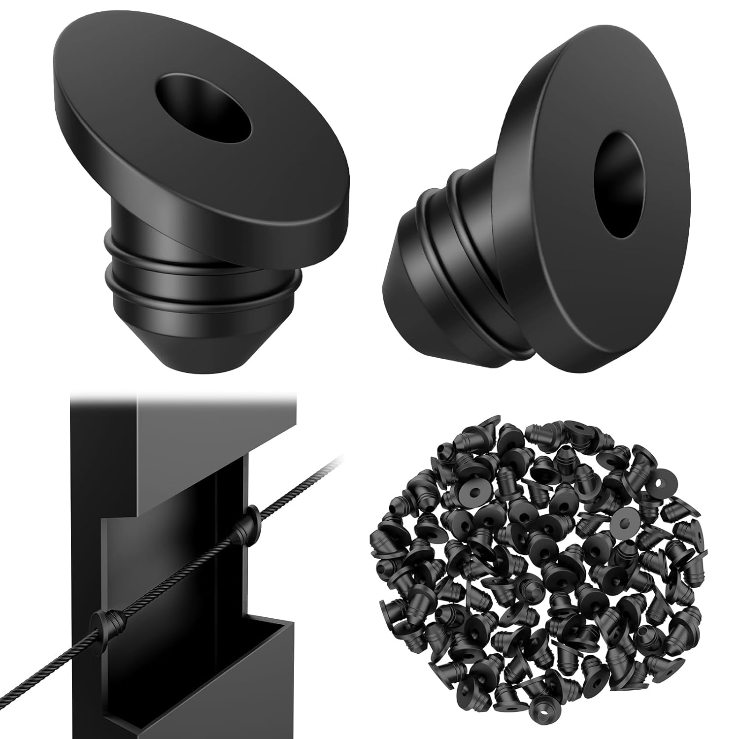 Comprar BLIKA 100 Pack 30 Degree Cable Railing Rubber Grommets for 1/8