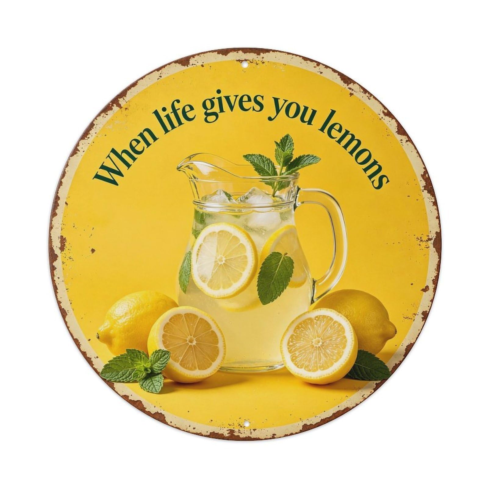 Vintage_lemonade_summer Metal Tin Sign Plaque