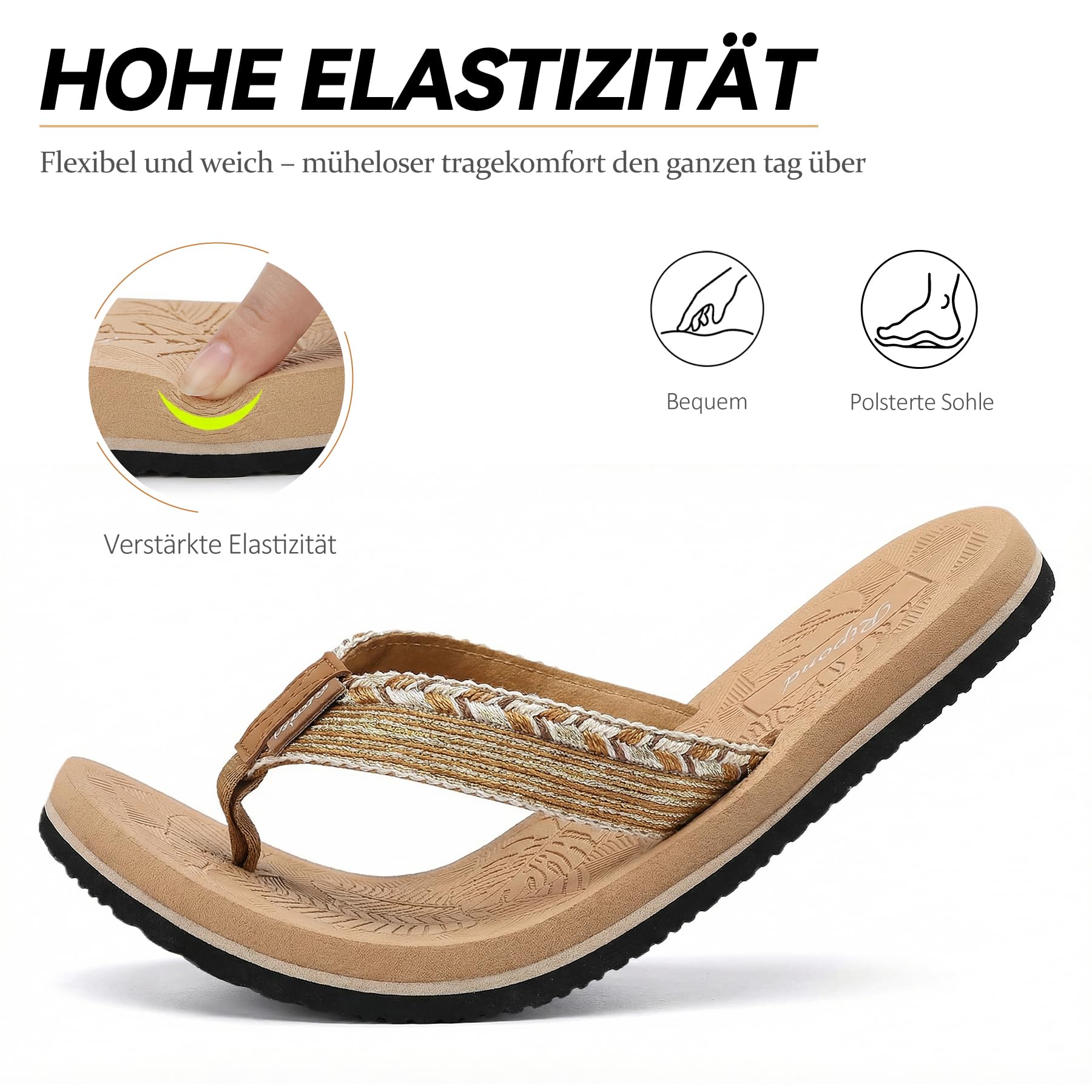 Damen Zehentrenner Bequeme Rutschfeste Flip-Flops