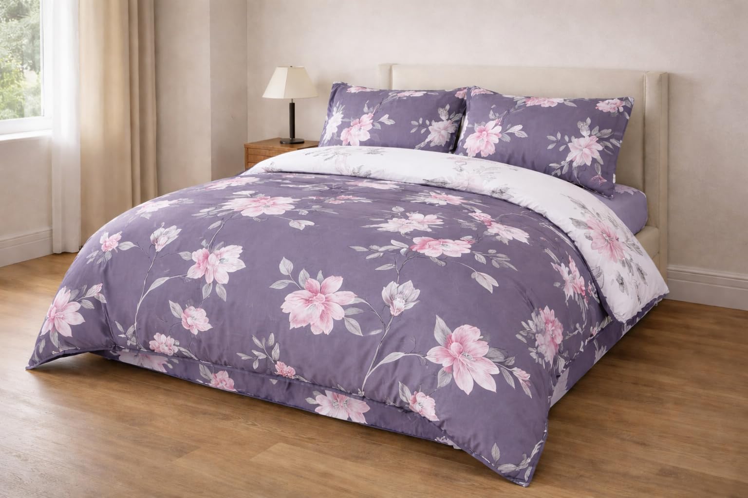 K&A® Luxury 4 Piece Duvet Set | Ultra Soft Microfiber Duvet Cover, Fitted Sheet & 2 Pillow Cases | Breathable & Wrinkle Resistant Bedding Set | Available in Super King and Multiple Colors