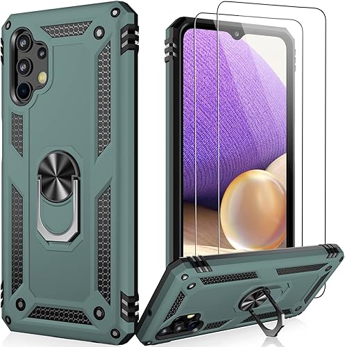 Miniatura 1 de LUMARKE Funda protectora para Samsung Galaxy A32 5G con protector de pantalla, paso de grado militar, prueba de caídas de 16 pies, a prueba de