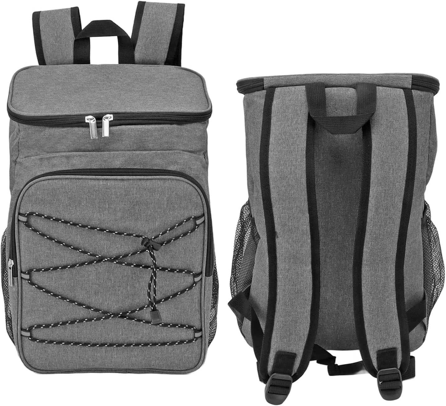Insulated Backpack, 10.6 x 7.1 x 15.7Inch Camping Bag, Extra Large Thermal & Cooler Bag, Leak Proof Lightweight Lunch Backpack for Fruit, Drinks, Ice, Lunch, Beach, Travel, Camping