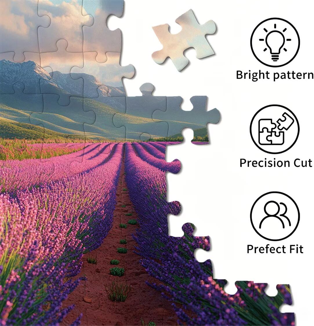 Puzzle dla dorosłych 2000, lawendowa sceneria, 99 x 70 cm, n-814