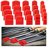Marsui 20 Pcs Soft Silicone Chisel Edge Guard Set, Silicone Chisel Tip Tool Protectors Caps, 1/8