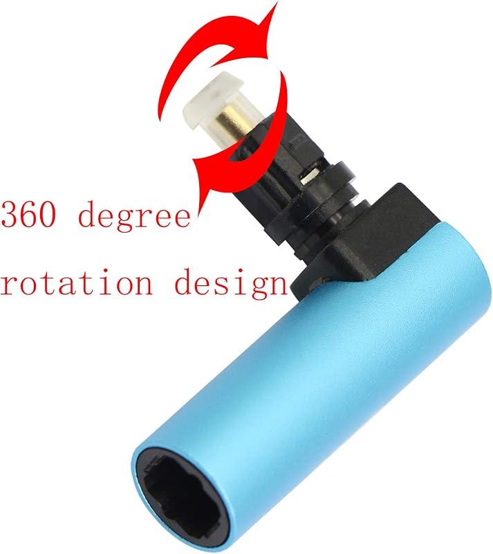 GINTOOYUN 360 Fokos Digitális Optikai Toslink Adapter - 90 Fokos Derékszögű Csatlakozó, Kék, 2 db - Zajmentes Hangátvitel Házimozi Rendszere