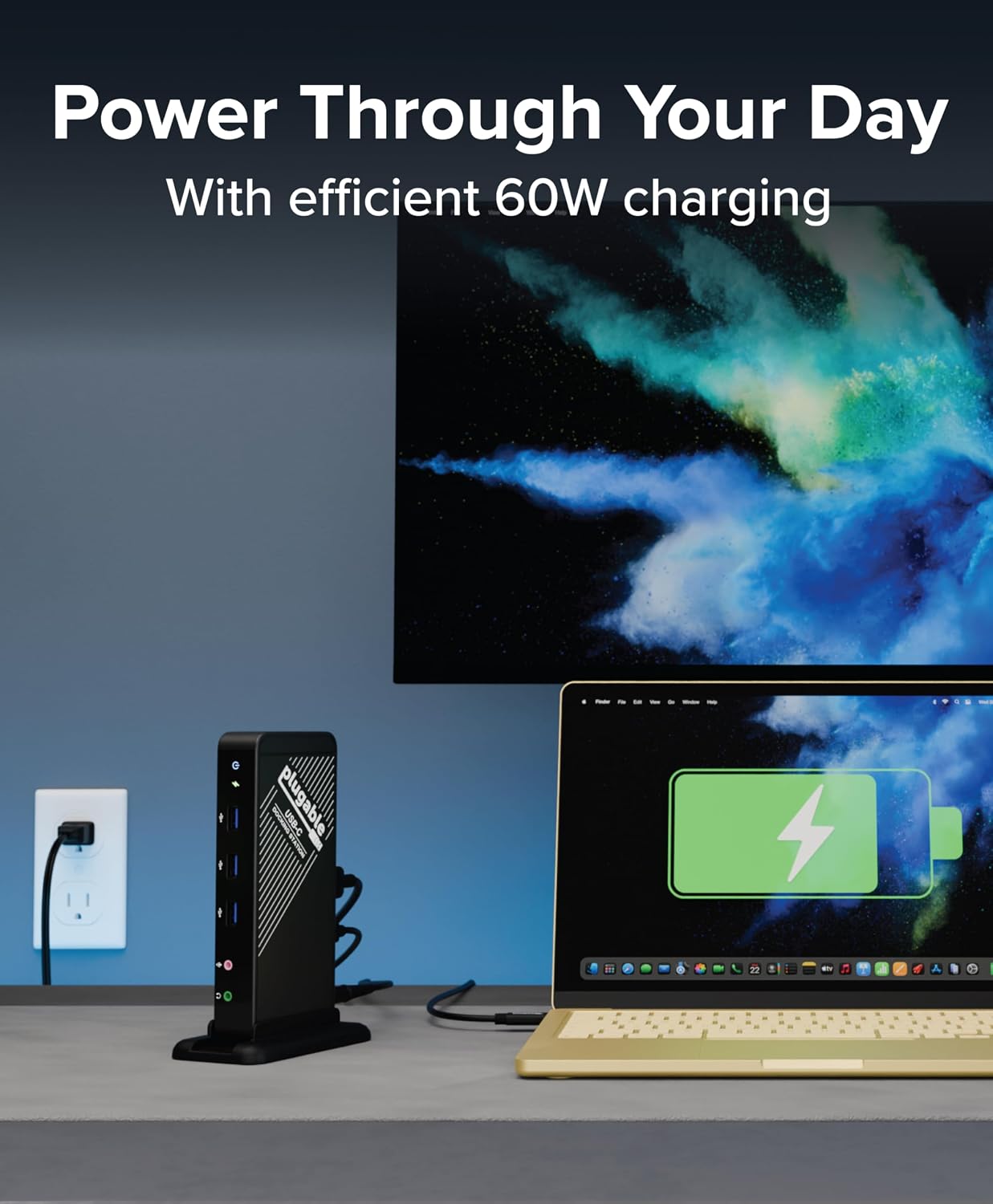 Plugable USB-C Dock with 4K HDMI and 60W Charging, Compatible with MacBook Neo, Thunderbolt 3/4, USB4, and USB-C macOS, Windows, and Chromebook, 1Gbps Ethernet, 3X USB 3.0, 2X USB 2.0, Driverless 5 71ZGphcN GL. AC SL1500