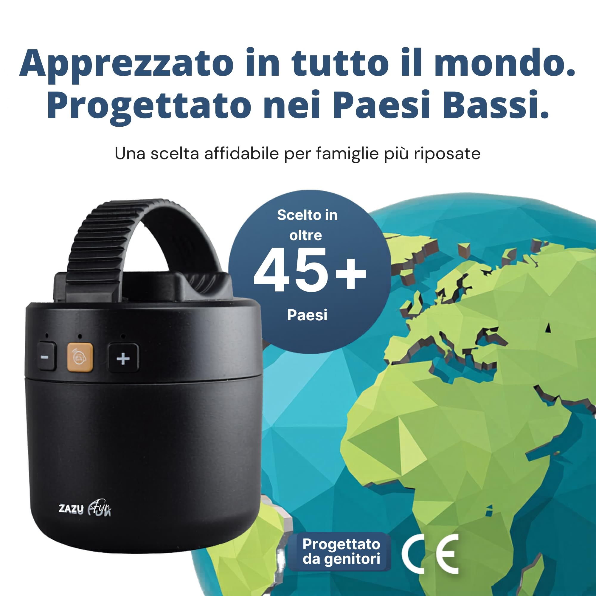 ZAZU ROXY Dondolo Elettrico per Passeggino – Movimento Automatico 40 Minuti, Sensore di Pianto, Intensità Regolabile, Portatile, Ricaricabile USB, Resistente agli Schizzi IPX1