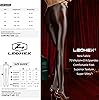 LEAHEX Shiny opaque tights high waist sexy stockings yoga pants training women's sports leggings fitness
