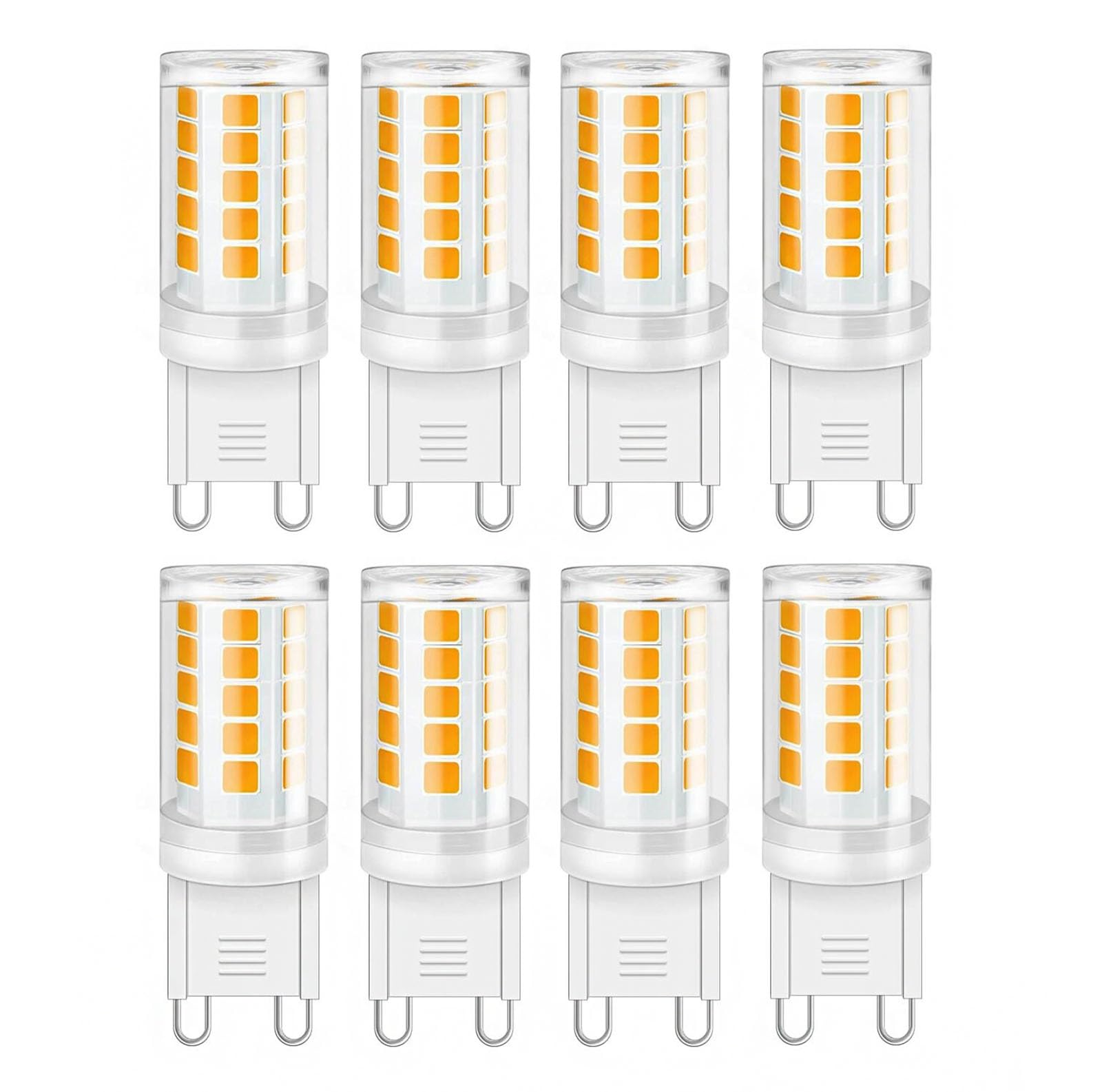 Lampadine LED G9 3W Sostituzione 30W Senza sfarfallio Risparmio energetico Non dimmerabile Per lampadari plafoniere lampade da tavolo per uso interno casa ufficio(Warm White 2700K)