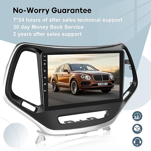 Miniatura 7 de 2G+64G Radio de coche Android 13 para Jeep Cherokee 2013-2018, pantalla táctil de 10.1 pulgadas, estéreo de coche, CarplayAndroid AutoHi-Fi