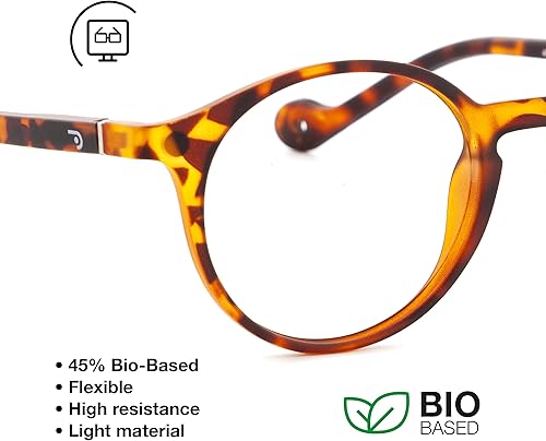 Miniatura 6 de lentes de lectura para presbicia para lectores anti luz azul para hombre y mujer. Toque de goma, patillas flexibles y lentes antirreflectantes.