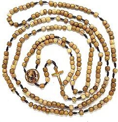 Rosário de Madeira Rústica 4 Terços - 20 Dezenas