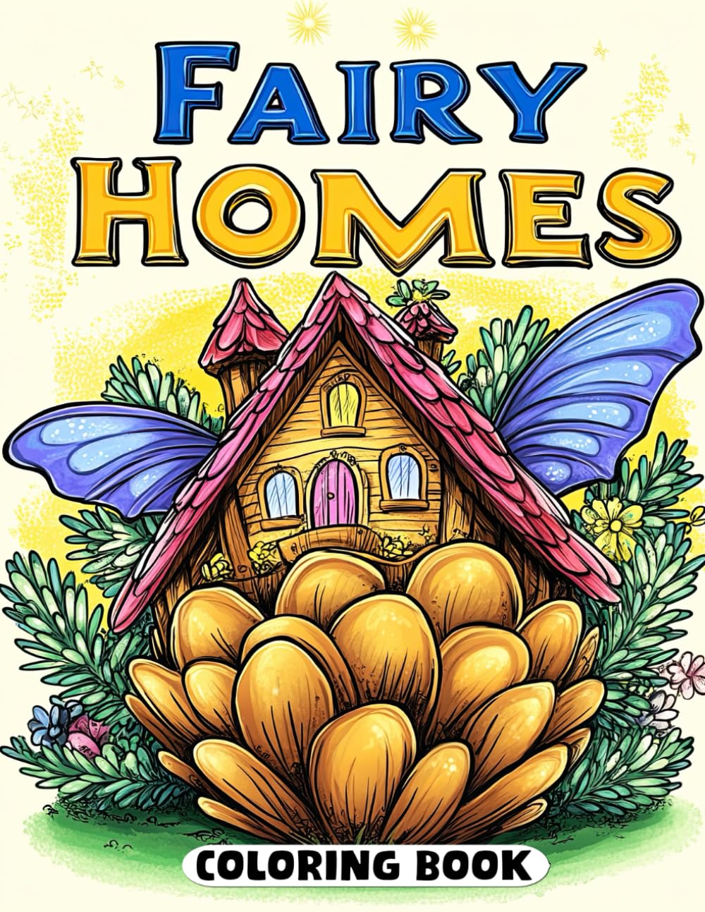 Fairy Homes Coloring Book: Whimsical Cottages for Creative Minds