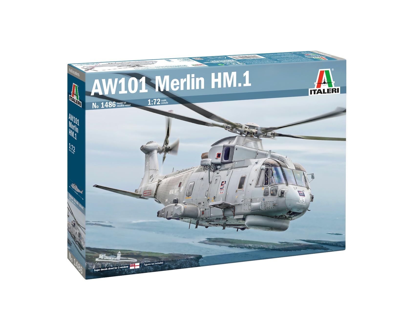 Italeri 1486 AW-101 Merlin HM 1 1:72 Model Kit