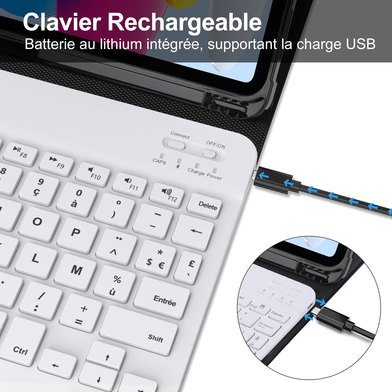 Coque Clavier Pour IPad A16 11 Generation 2025/10eme Generation 10.9