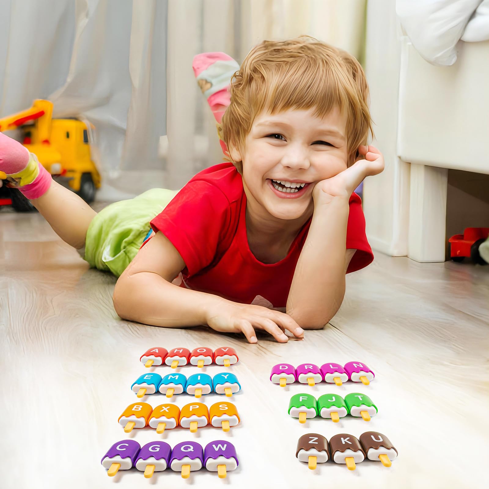 ABC Popsicles - Juguetes de aprendizaje del alfabeto, juguetes educativos preescolares para el aula, juego divertido y atractivo a juego 6