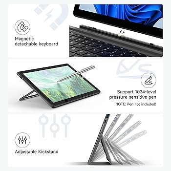 ALLDOCUBE 2 in 1 Tablet PC, Tablet PC mit Tastatur,Tablet Laptop