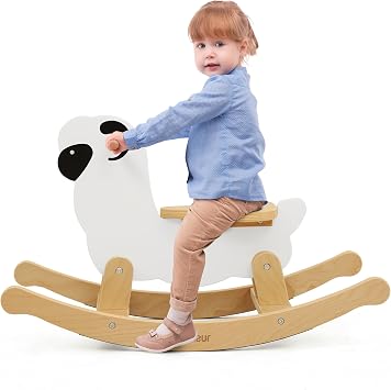 Belleur Rocking Horse for Kids 1-3 Years Old, Premium Wooden Rocking Toy for Toddlers for Indoor & Outdoor Activities, Baby Horse Riding Toy for Birthday & Visit Gifts