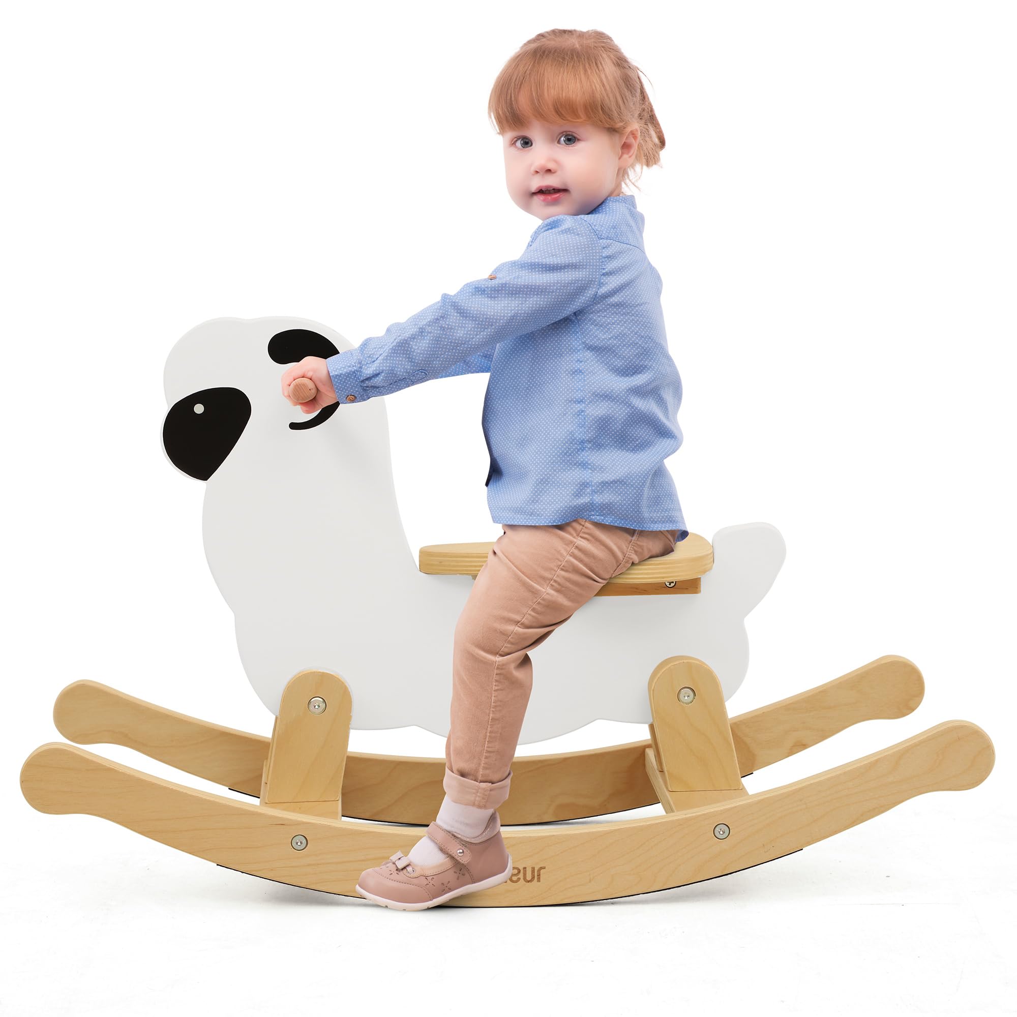 Rocking Horse for Kids 1-3 Years Old, Premium Wooden Rocking Toy for Toddlers for Indoor & Outdoor Activities, Baby Horse Riding Toy for Birthday & Visit Gifts