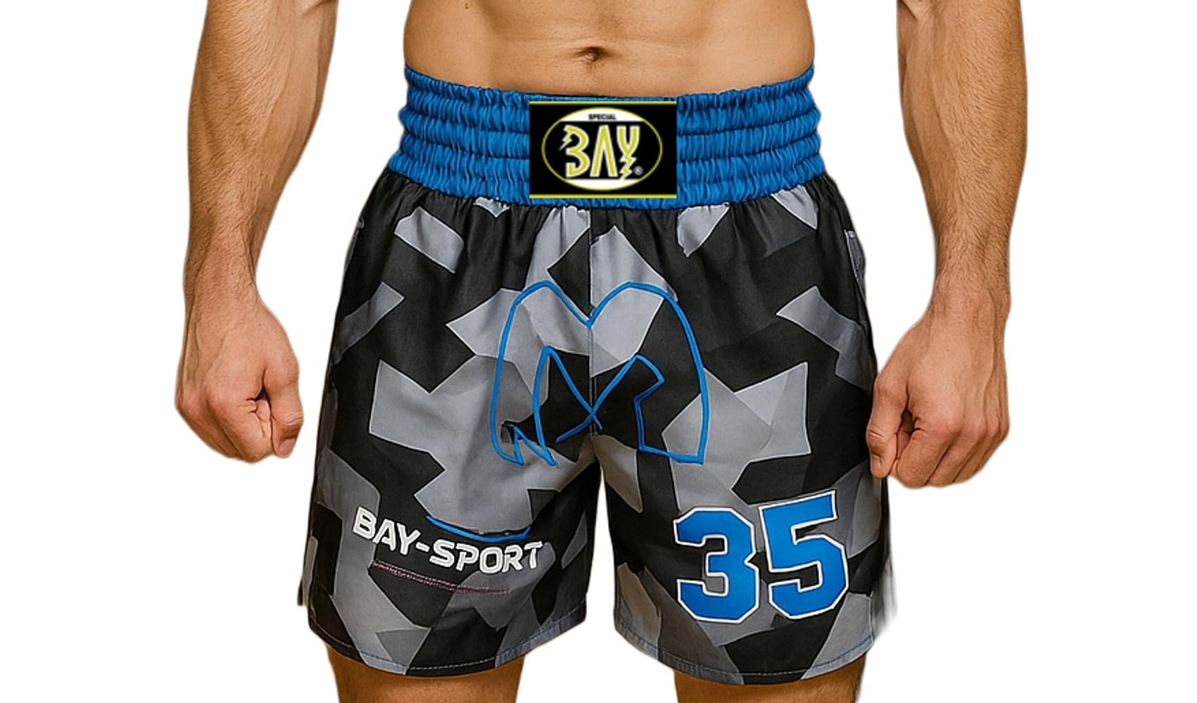 BAY Square Camoflage Thaiboxhose Muay Thai Hose Thaiboxhose Thaiboxshort Hose Short Thaiboxen Muay Thai Satin Kickboxhose kurz