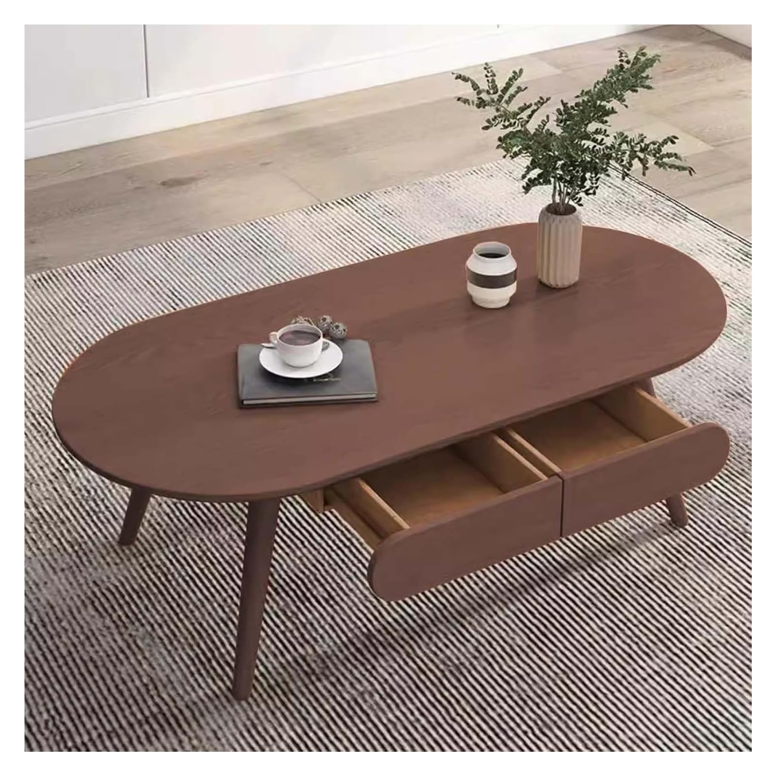 Table basse en bois rustique avec tiroirs de rangement pour le salon