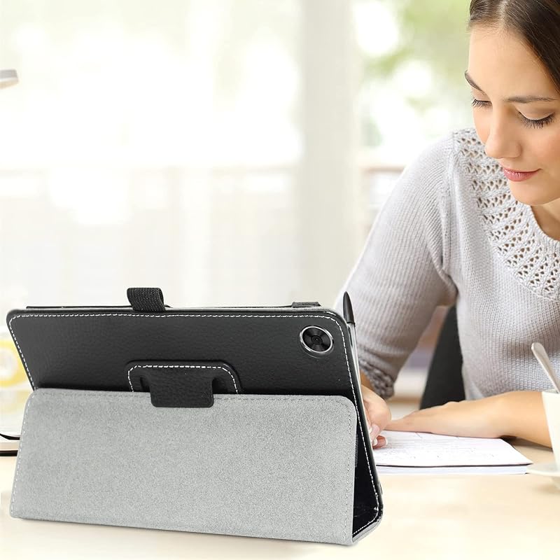 MAMA MOUTH Lenovo Tab M8 4th Gen Védőtok - Minőségi PU Bőr Tablet Tok 8 Colos TB300FU Modellhez, Fekete (Nem Kompatibilis 2nd/3rd Gen)