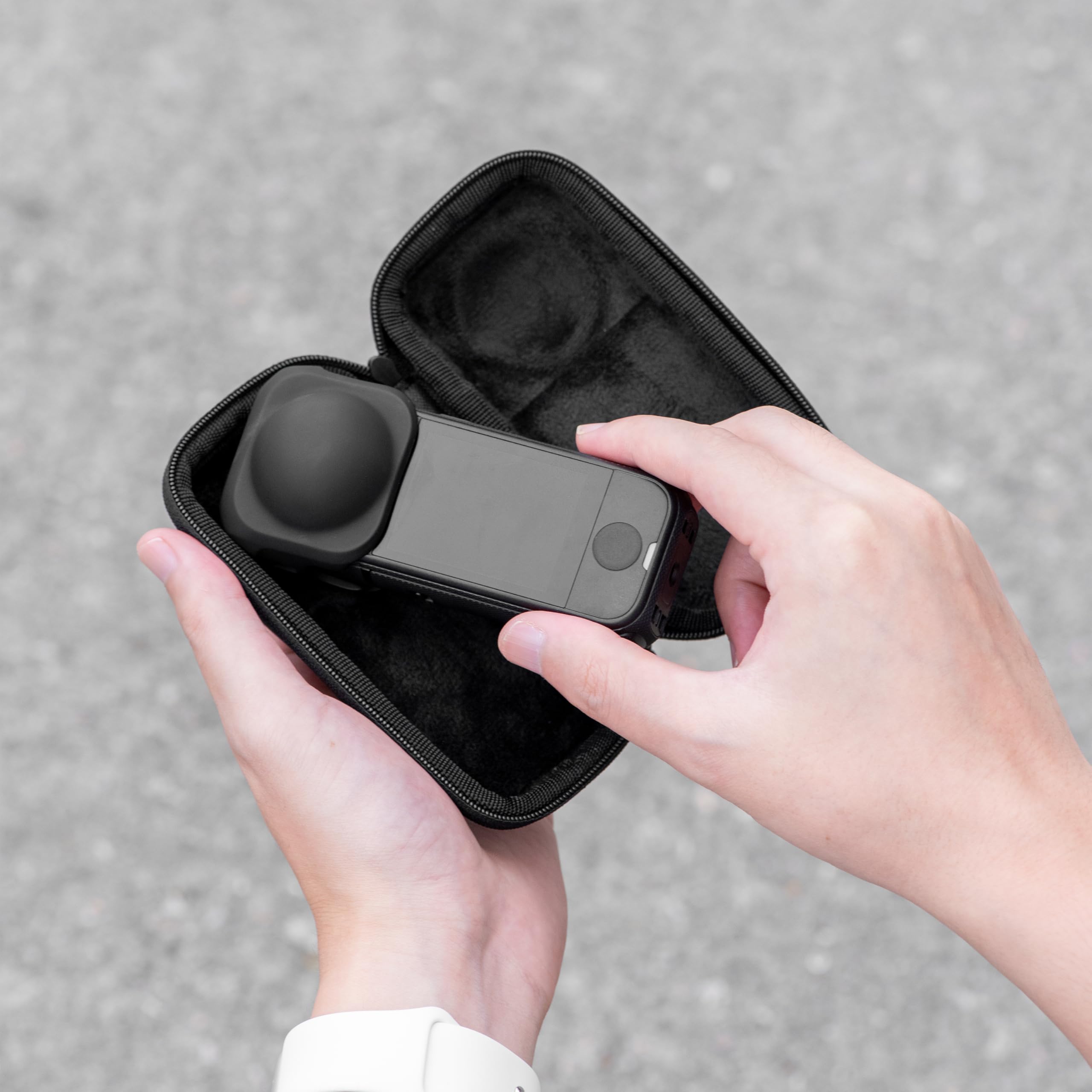 STARTRC VCR Futerał do Insta360 X4 Air (do oryginalnej osłony obiektywu) torba do przechowywania podróżna pokrowiec ochronny twarda obudowa z karabińczykiem do akcesoriów Insta 360 X4 Air