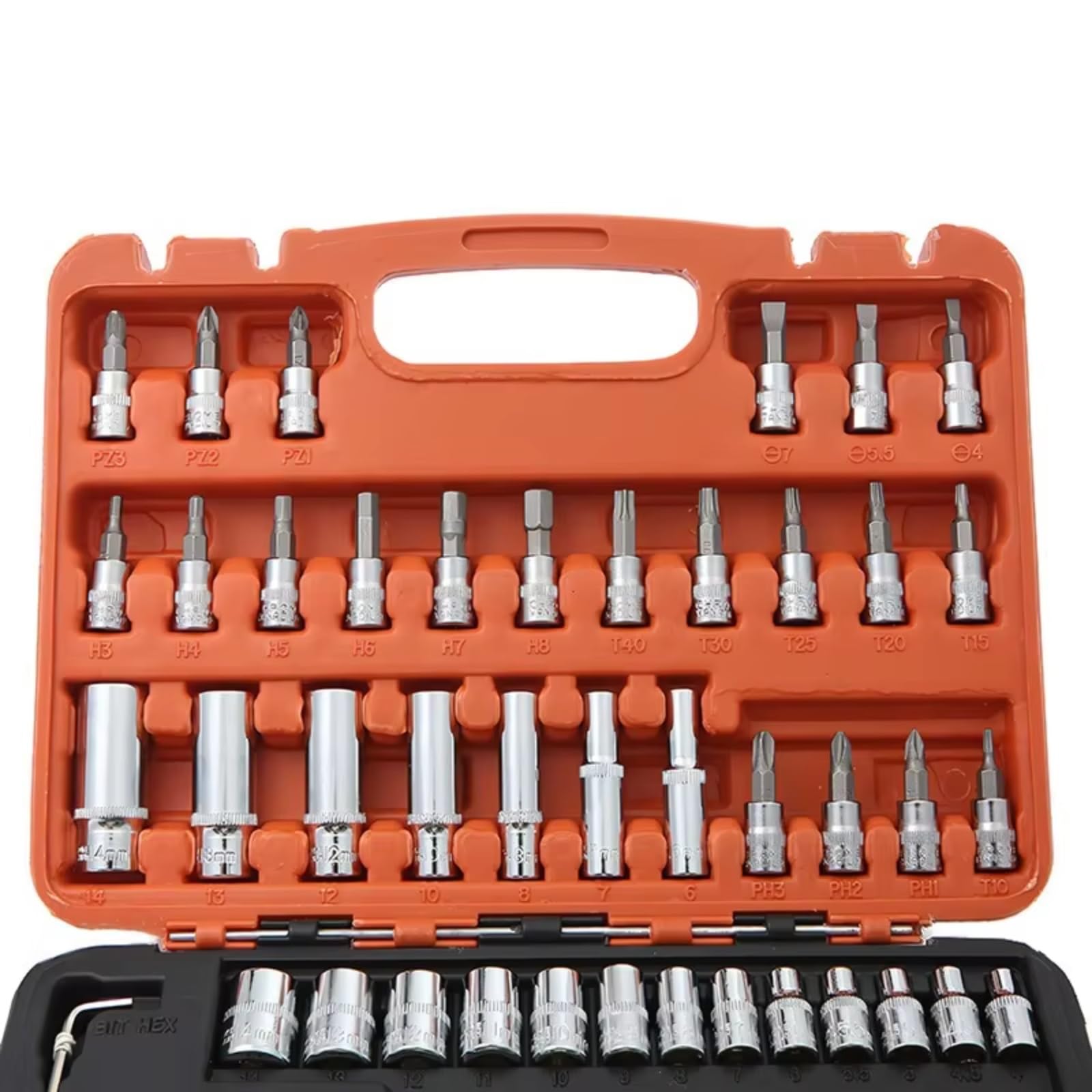 Set attrezzi da officina Chiave A Bussola A Cricchetto Set Da 53 Pezzi Strumento Riparazione Cassetta Degli Attrezzi Auto Set Multifunzionale Kit Auto E Casa Fai Da Te