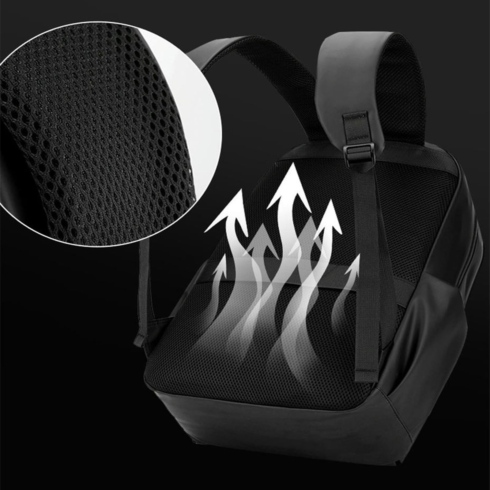 Zaino Viaggio Zaino Sportivo da Esterno di Grande capacità, Borsa per Computer da Ufficio, Zaino da Viaggio Multifunzione, Trolley da Lavoro-Nero