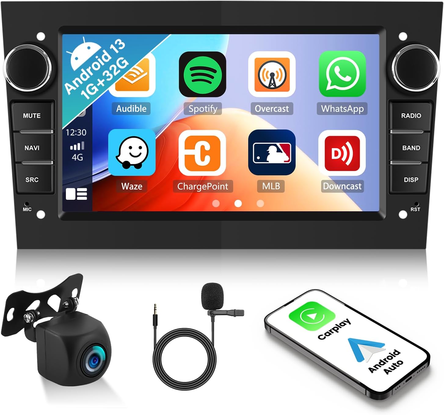 ES8173P 7" Android 12.0 Car Stereo DVD For Opel Astra Signum Corsa Signum CarPlay & Auto Radio DSP OBD DAB GPS Sat - View #14