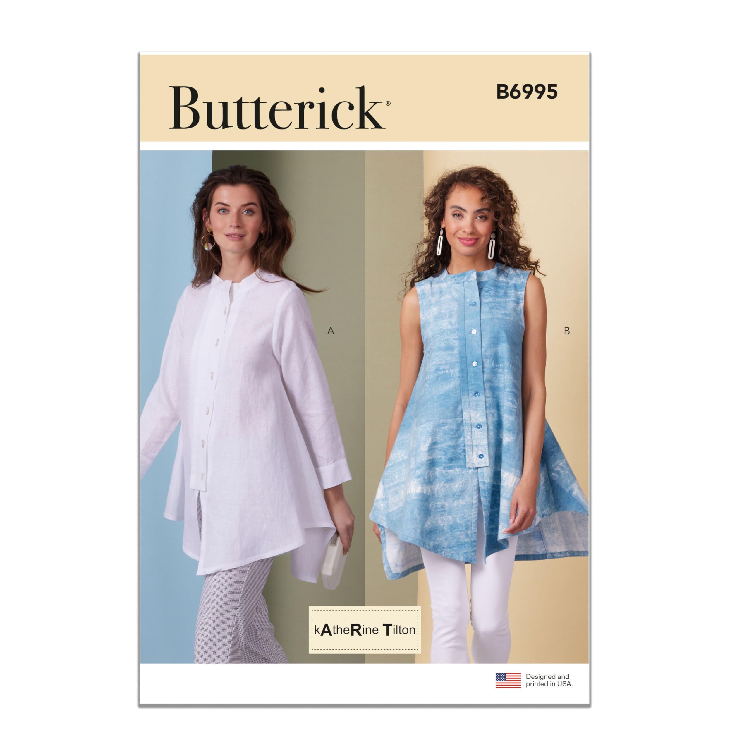 Butterick Paper Sewing Pattern 6995 Tops K5 (8-10-12-14-16)
