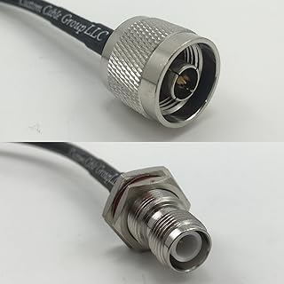 1 foot RG142 N MALE to RP-TNC FEMALE BULKHEAD Pigtail Jumper RF coaxial cable 50ohm Quick USA Shipping