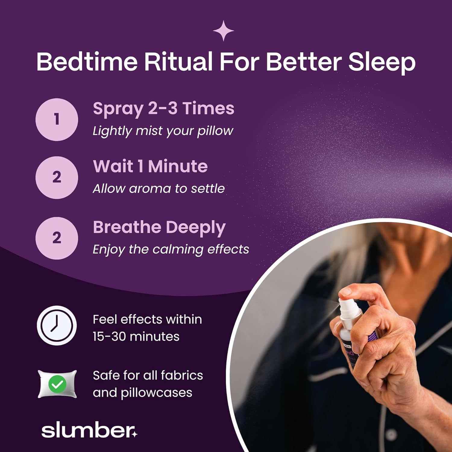 Slumber Dream Sleep Pillow Spray with Pure Essential Oils of Lavender, Chamomile, and Vetiver, Spa Aromatherapy Mist for Luxury Bedtime Relaxation Routine, Plant Based Natural Spray, 30 ML - Image 6