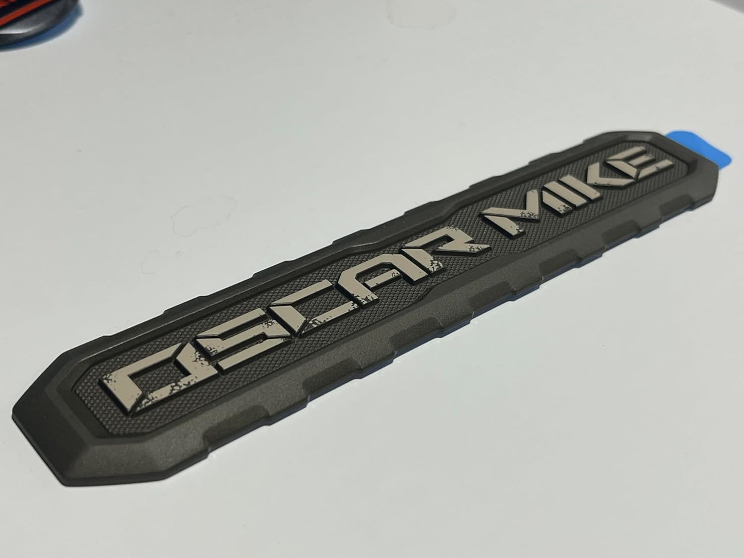 OD Green Oscar Mike Nameplate Badge Decal for Jeep Wrangler/Gladiator- 68283393AA