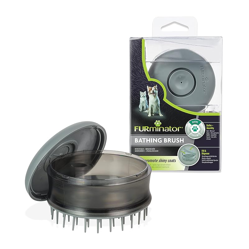 Escova para banho de gatos e cães com reservatório FURminator, 1 unidade