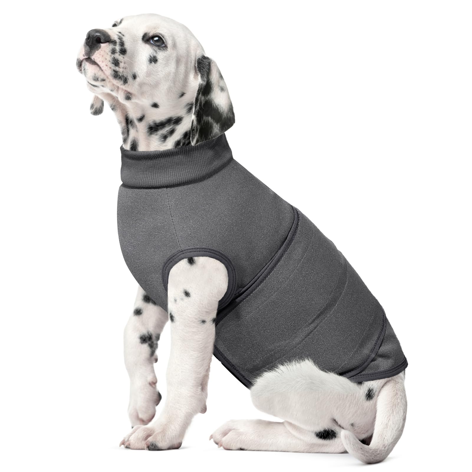 KOESONDog Anxiety Vest, Comfort Pet Calming Jacket, Adjustable Relief Coat for Dog, Anti-Anxiety Pet Thunder Jacket for Thunderstorm, Fireworks, Separation, Grey XS