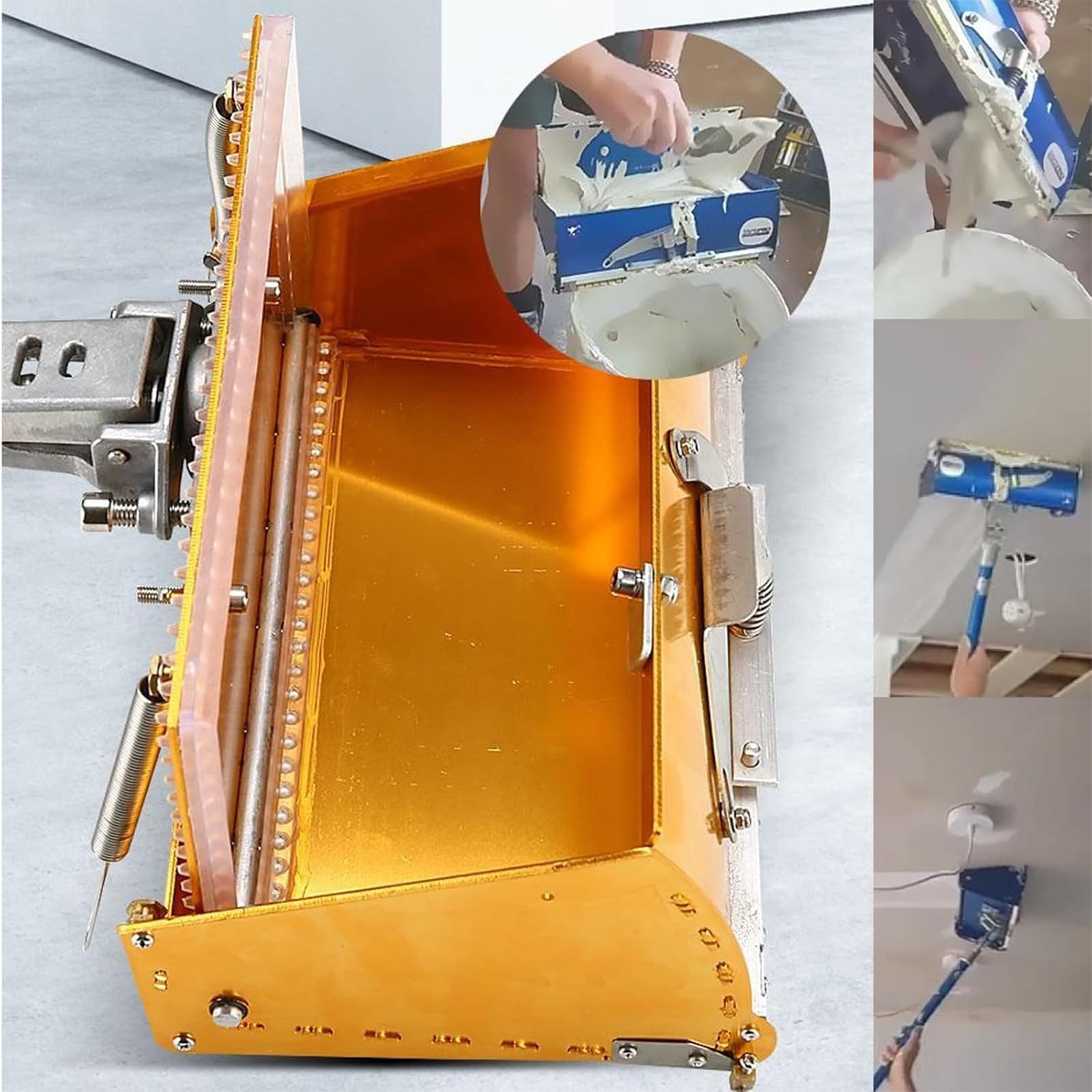 Płaskie pudełko wykończeniowe ze stopu aluminium z płytą gipsowo-kartonową z uchwytem 98 ~ 180 cm, zestaw płaskich pudełek do suchej ściany narzędzia do renowacji domu
