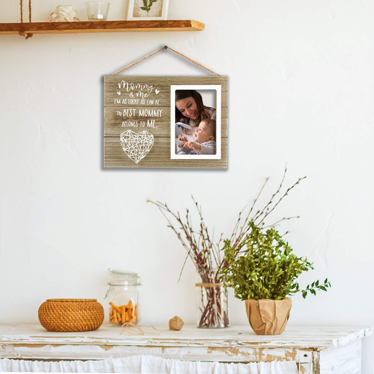 New Mom Gift - Light Up Mommy & Me Picture Frame With Elephants, Foldable 5x7 Photo Frame - View #6
