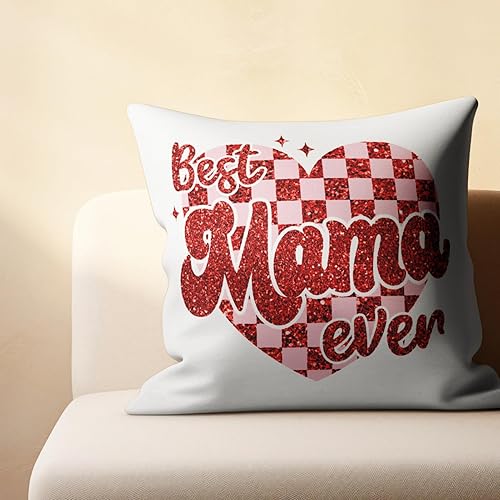 Miniatura 5 de Fundas de almohada de 18 x 18 pulgadas, el mejor regalo de cumpleaños para el Día de la Madre para mamá, mamá de hijo, hija y niños, fundas de