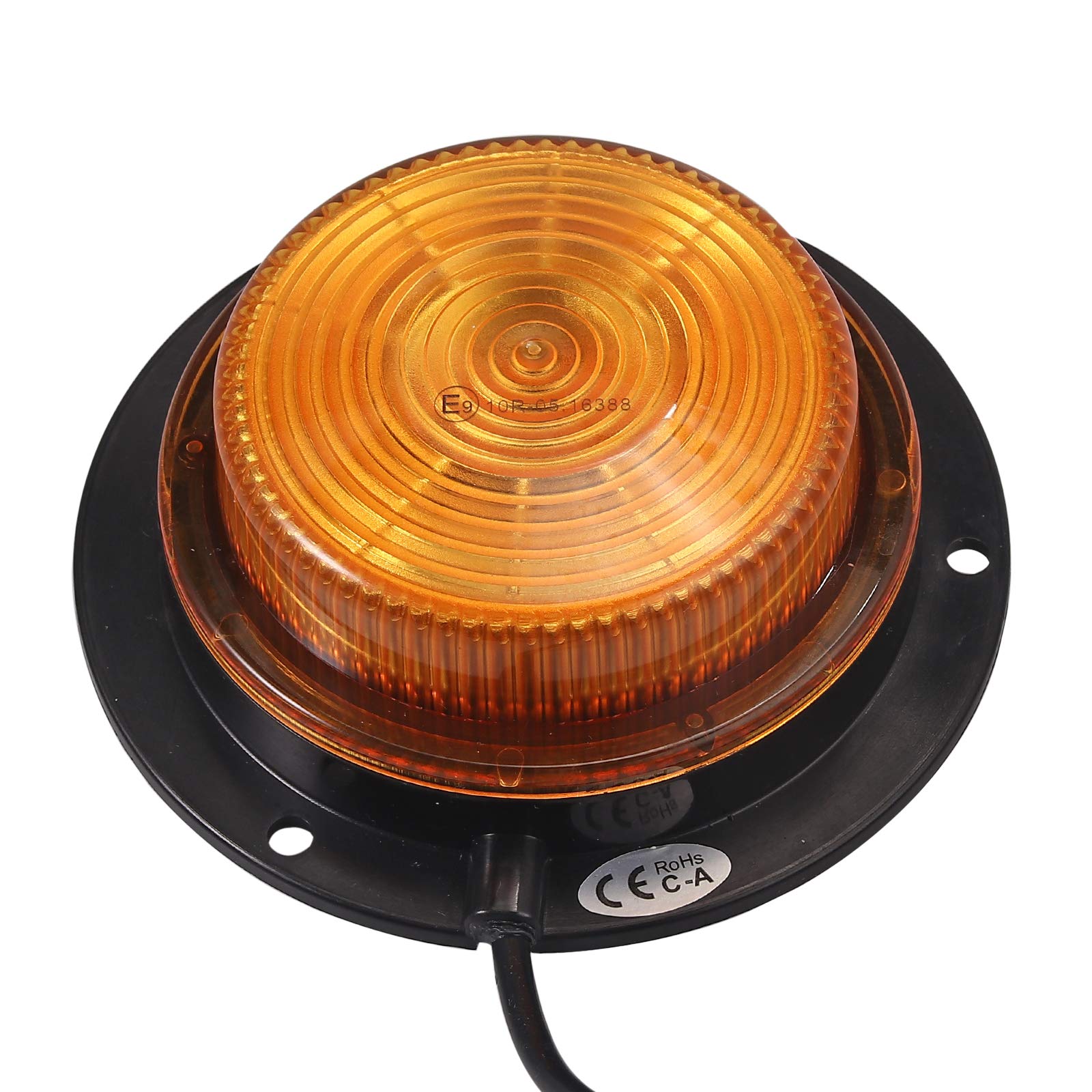 PROZOR Lampa LED do furgonetki, 20 diod LED z certyfikatem E 9, migające światło ostrzegawcze IP67, stopień wodoodporności, bursztynowy sygnał ostrzegawczy z przełącznikiem sterującym, do samochodów