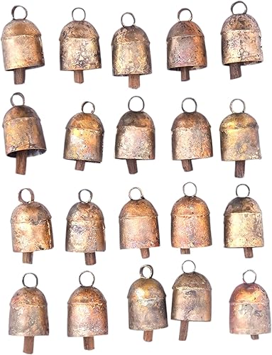 Miniatura 4 de 20 campanas pequeñas de metal para manualidades de 1.5 pulgadas, campanas rústicas de vaca doradas para manualidades, cascabeles para manualidades,